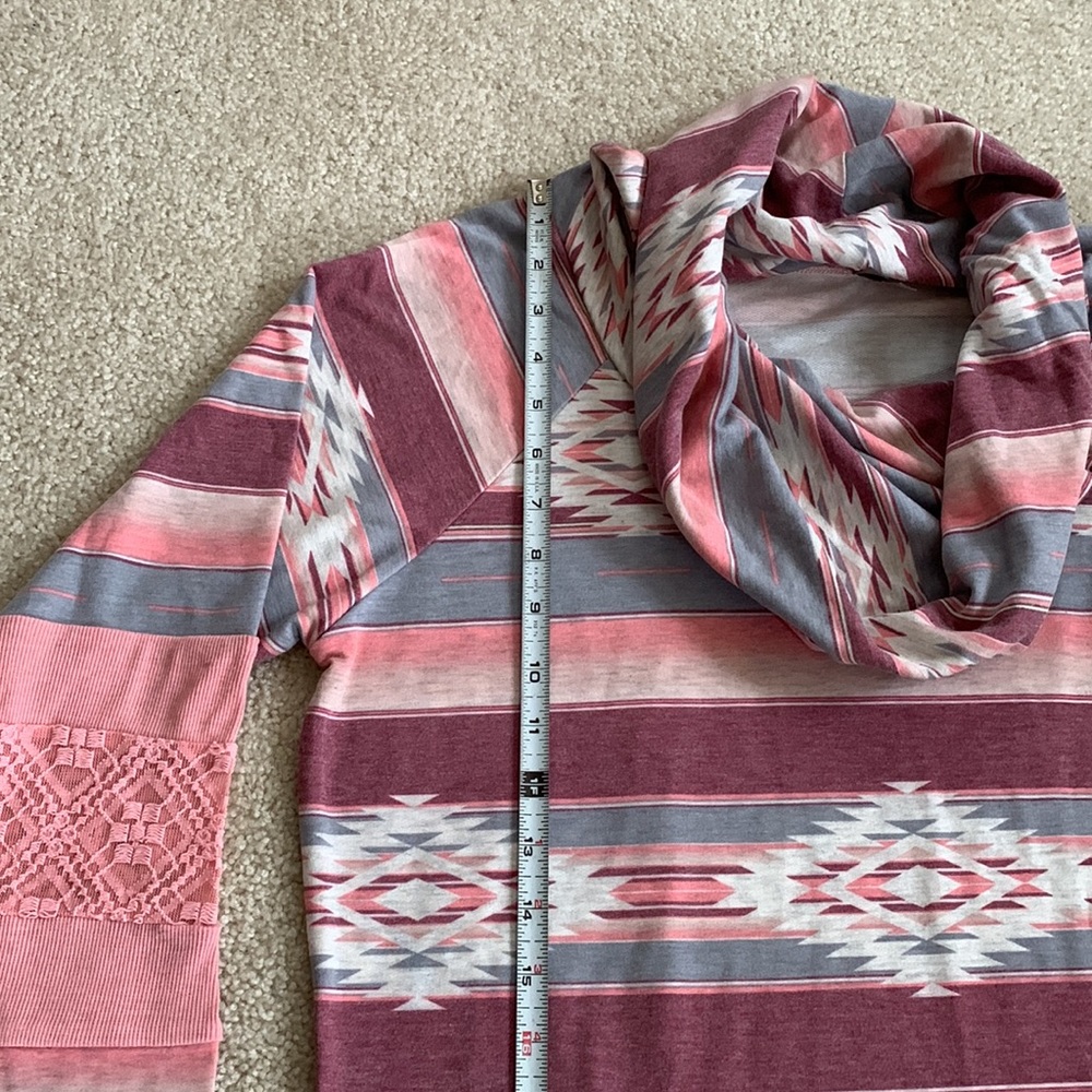 VANITY Women’s Aztec Print Tunic Long Sleeve Shirt. Size XL Brand New With Tags - Picture 8 of 16